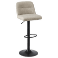thumbnail image 1 of Bouclair Tabouret de Bar Réglable en Tissu et Métal Taupe, 1 of 5