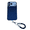 Blue, variant on Phone Case for iPhone 17 Pro Max, MagSafe Compatible, Honeycomb Heat Dissipation, Soft Touch Coated Cover with Wrist Strap, Gift Box Packaging-Black