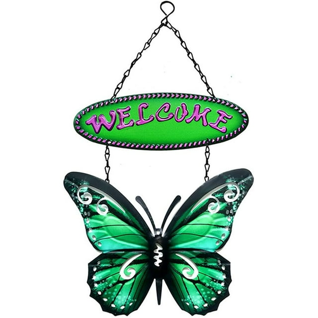 Papillon en Métal Pendentif Pâques Ornement Mur Décorations de Jardin Maison