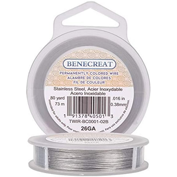 73m 0.38mm 7-Strand Nylon Coated Craft Jewelry Beading Wire Tiger Tail LightGrey