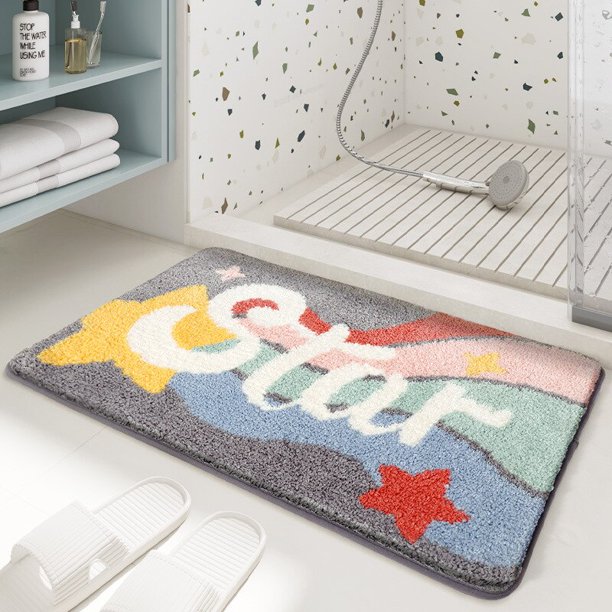 Alfombrilla gruesa para suelo, almohadilla antideslizante para Baño, Dormitorio, cocina, entrada de absorción de agua Fivean unisex