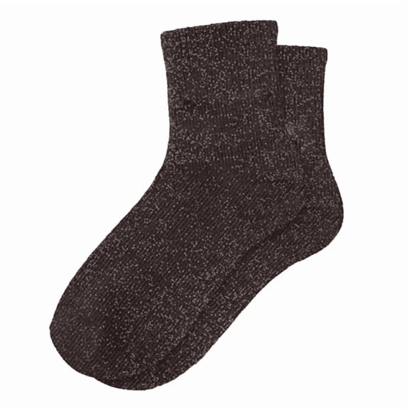 Fashionable Sparkly Solid Color Slouch Socks Mid Calf Hosiery Comfortable Stretch Fit For Daily Casual Wear