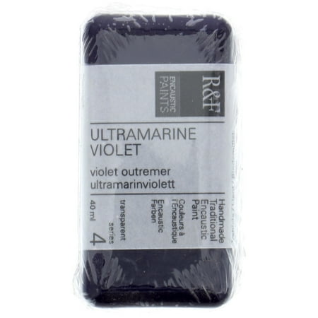 UPC: 0836943000476 | R&F Handmade Paints Encaustic Paint Cake  40ml  Ultramarine Violet