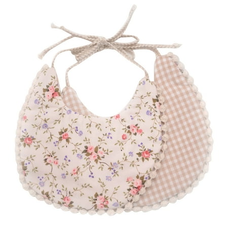 

Listenwind Newborn Baby Drool Bibs 3 Ply Unisex Drooling Teething Feeding Super Absorbent Bibs Back Straps Tie Dot/Strap Tassel Bibs