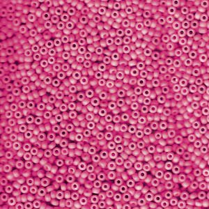 Miyuki Round Seed Beads, 11/0 Size, 23 Gram Tube, #2045 Opaque Special Dyed Bright Pink