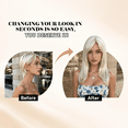 thumbnail image 4 of QUEENTAS 18 Inch Platinum Blonde Wigs For Women Long Straight Hair Wig With Bangs Heat Resistant White Blonde Layered Wig For Women Daily Party Cosplay Use, 4 of 8