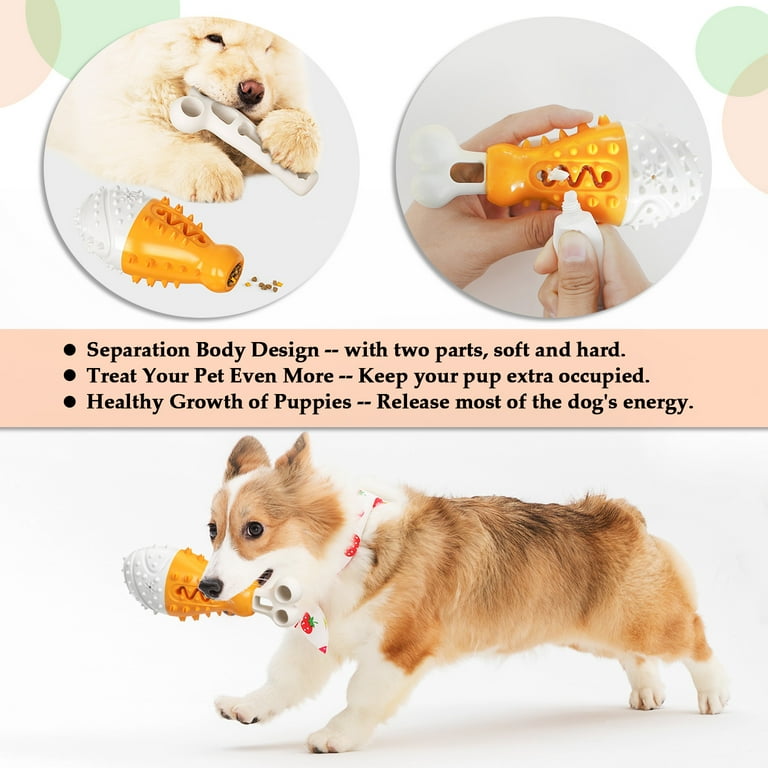 Indestructible Dog Chew Toy For Aggressive Chewers, Natural Rubber Dog