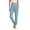 Blue, variant on Cropped Pants for Women Spring Summer Elastic High Waist Tapered Yoga Pants Casual Slacks Office Work Trousers with Pockets