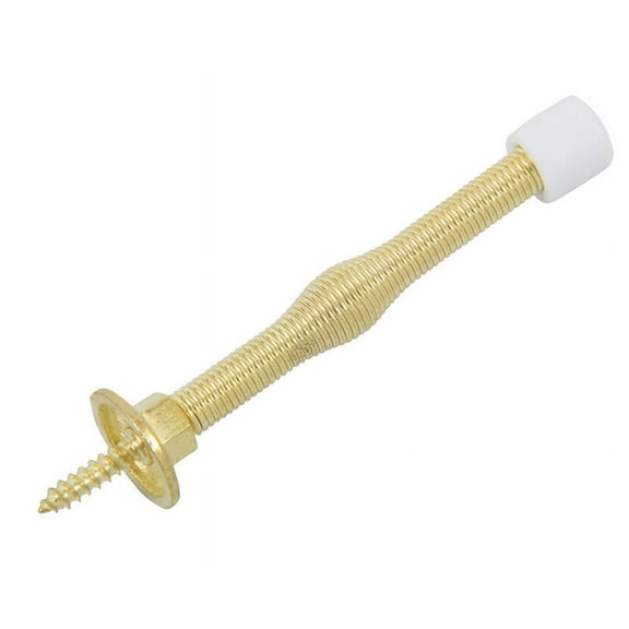 3 Flexible Door Stop - Brass Plated Polybag