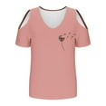 thumbnail image 5 of JMKQLZ Women's Printing Blouses Short Sleeved V-Neck Off Shoulder Fashionable Top, 5 of 5
