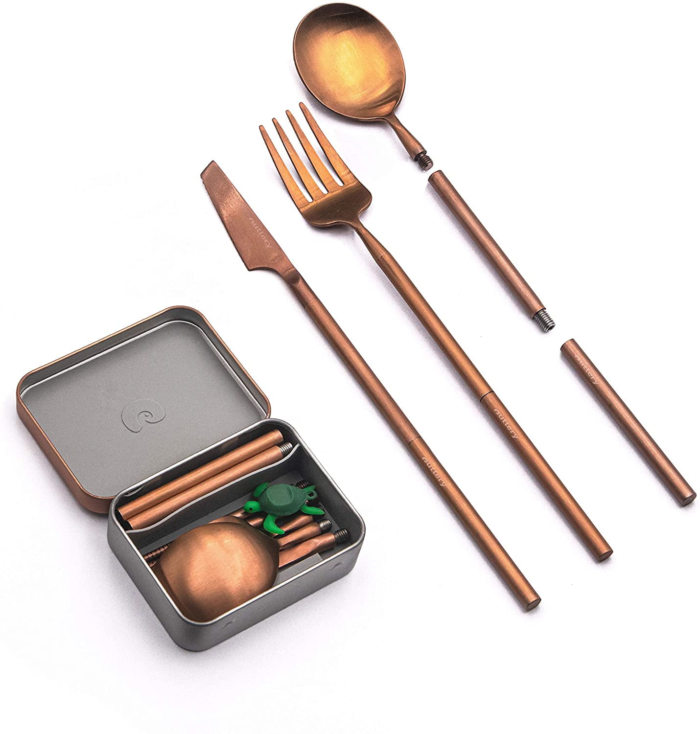 OUTLERY Portable & Reusable Cutlery Set with Case Stainless Steel (Rose