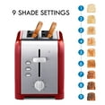 thumbnail image 5 of Kenmore 2-Slice Stainless Steel Toaster, Extra Wide Slots, 9 Browning Levels for Toast- Red & Silver, 5 of 9