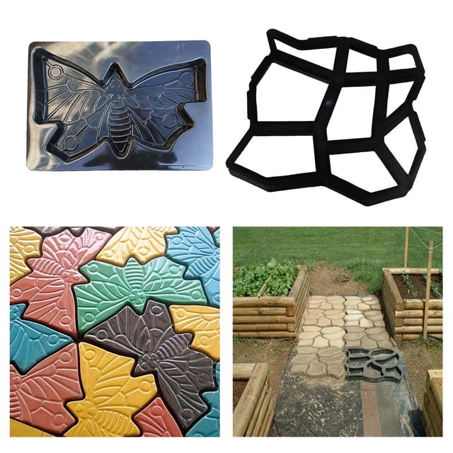 2x Molde de escalonamiento decorativo para piso de jardín de bricolaje Molde para exteriores que hace reutilizable Macarena Fabricación de moldes de pavimentación escalonada