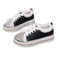 thumbnail image 6 of Xucatan Rhinestone Sneakers for Women Plush Lined Warm Platform Walking Shoes Comfort Casual Round Toe Non Slip up Fuzzy Sneakers Wedding Bridal Party Sparkly Glitter Bling Tennis Shoes Gift, 6 of 8