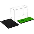 thumbnail image 3 of Deluxe Clear Acrylic Two Golf Ball Display Case with Black Back and Turf Floor (A045A-TB), 3 of 4