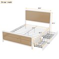 thumbnail image 2 of DreamBuck Queen Size Platform Bed with Drawers, Metal Bed Frame with Headboard and Footboard, Queen Bed Frames for Teens, Adults, Boys, Girls, Metal Slats Support, No Box Spring Needed, White, 2 of 10