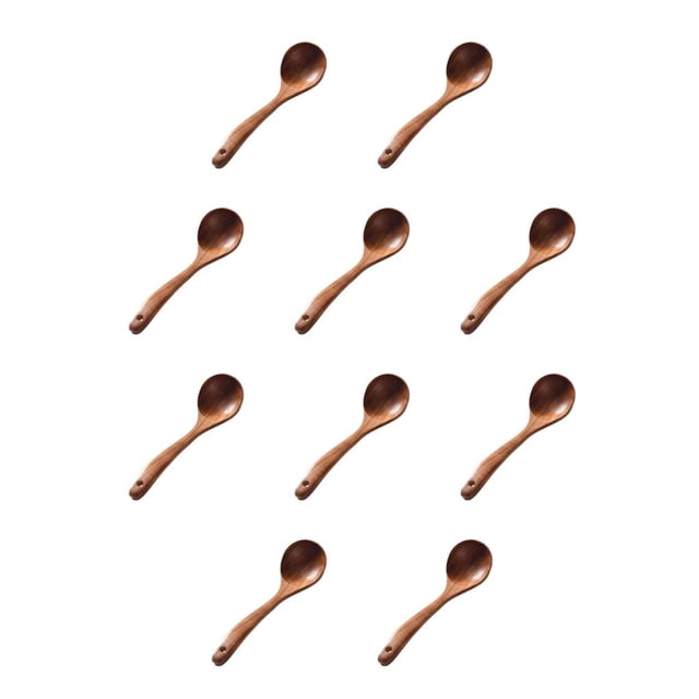 Toystoory Cocina Marrón Con Utensilios De Elegantes Y Funcionales Utensilios De Cocina De Fáciles De Limpiar Cucharón De Sopa Cucharón de sopa 10Conjunto