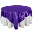 thumbnail image 5 of Efavormart 90" SATIN Square Tablecloth Overlay For Wedding Catering Party Table Decorations PURPLE Square Tablecloth Cover, 5 of 9