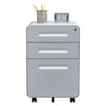 thumbnail image 1 of MIIIKO 3-Drawer Rolling File Cabinet, Metal Mobile File Cabinet with Lock, Filing Cabinet Under Desk fits Legal/Letter/A4 Size for Home/Office, 1 of 6