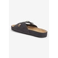 thumbnail image 2 of Comfortview Women's The Maxi Leather-Like Adjustable Slip On Footbed Sandal, 2 of 6