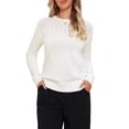 thumbnail image 1 of SUÉTER CASUAL DE CUELLO REDONDO HUECO INSPIRADOR CHIC PARA MUJER OTOÑO INVIERNO SUELTO XL BLANCO, 1 of 6