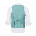 thumbnail image 3 of Visaccy Men’s Slim Fit Suit One Button Mint Green 3-Piece Blazer Dress Business Wedding Party Jacket Vest & Pant, 3 of 5