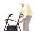 thumbnail image 3 of Medline Déambulateur à Roulettes Léger en Aluminium pour Adultes à Mobilité Réduite, Noir, Capacité de Poids de 300 lb, Roues de 8 Pouces, Pliable, Hauteur Ajustable Ha, 3 of 7