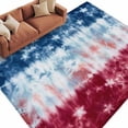 thumbnail image 2 of Blue White Red 5'x8' Area Rug for Living Room, Tie-dye American Flag Star Abstract Washable Non-Slip Rugs for Bedroom Nursery Dining Room, StainResistant Low-Pile Kitchen Carpet Large Entryway Rugs, 2 of 9