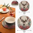 thumbnail image 3 of Leaves Deer and Flowers Trivet Mats Pot Holders Cotton Woven Non-Slip Heat Resistant for Hot Pots Pans Pats for Cooking Baking Set of 2, 3 of 7