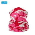 thumbnail image 3 of Uxcell Neck Gaiter, 4 Pack Breathable Cooling Face Cover Scarf for Cycling Running, Camo Rose Red, 3 of 6