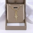 thumbnail image 3 of GKNET Women's Fashion Delicate Jewelry Cubic Zircon Gold Ballet dancer Pendant Necklace 1PC, 3 of 6