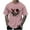 Pink, variant on WREESH Halloween T-Shirts Summer Fashion Casual Men's Round Neck Printed T-Shirt Top Red