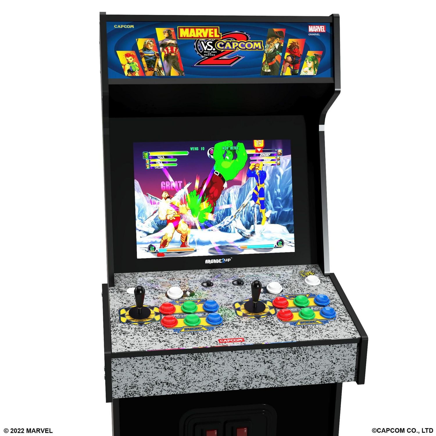 Arcade1Up Marvel Vs. Capcom 2 Arcade Machine w/ Wifi, Lit Marquee