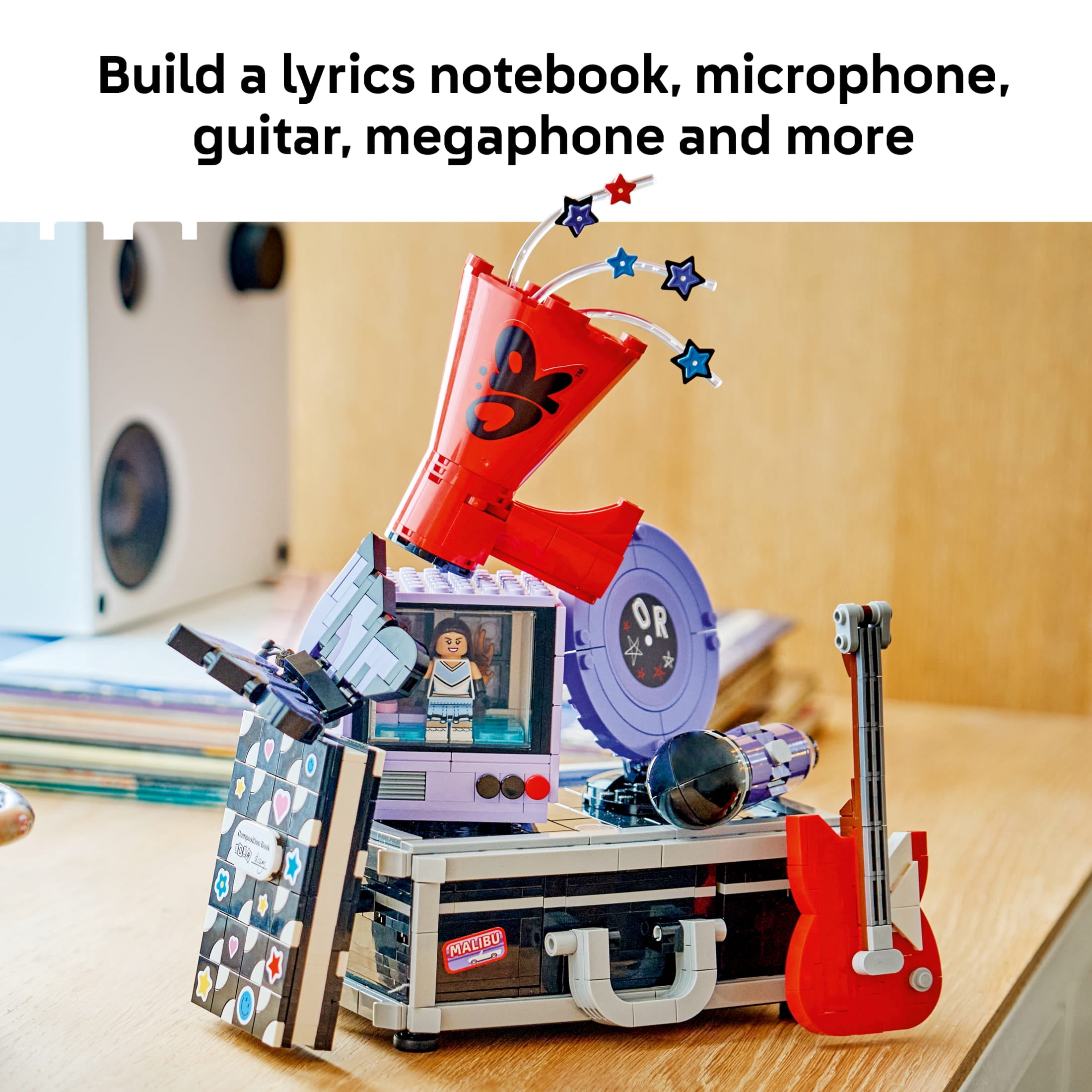 LEGO Editions Olivia Rodrigo's Secret Storage - Building Toy for Girls & Boys, Ages 10+ - Room Decor for Bookshelf or Desk - Gift for Music Fans - 43030