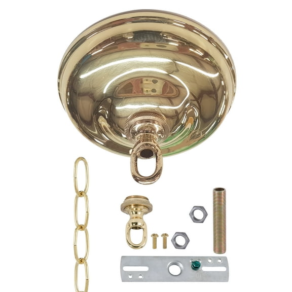 B&P Lamp® Unfinished Brass Canopy Kit, 5 1/4" Diameter