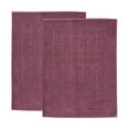 thumbnail image 2 of Superior Nora Cotton Absorbent Thick Terry Bathmat Set of 2, Plum, 2 of 10