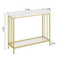 thumbnail image 3 of Accreate Narrow Console Table with Glass Shelf – 31.4" Industrial Sofa Table for Entryway and Living Room, 3 of 12