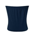 thumbnail image 5 of DondPO Womens Strapless Tops Off-Shoulder Bandeau Tops Strapless Tops For Women Plus Size Strapless Bandeau Tanks Women Sleeveless Backless Tube Top Blue S, 5 of 5