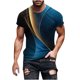 thumbnail image 1 of Mens Camisetas Casual Cuello Redondo Impresión Suéter Fitness Pantalones Cortos Mangas Blusa, 1 of 5