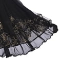 thumbnail image 4 of Falda de baile flamenco con lentejuelas full swing falda de malla vals traje negro Sunnimix vestido de la falda de la danza de salón, 4 of 8