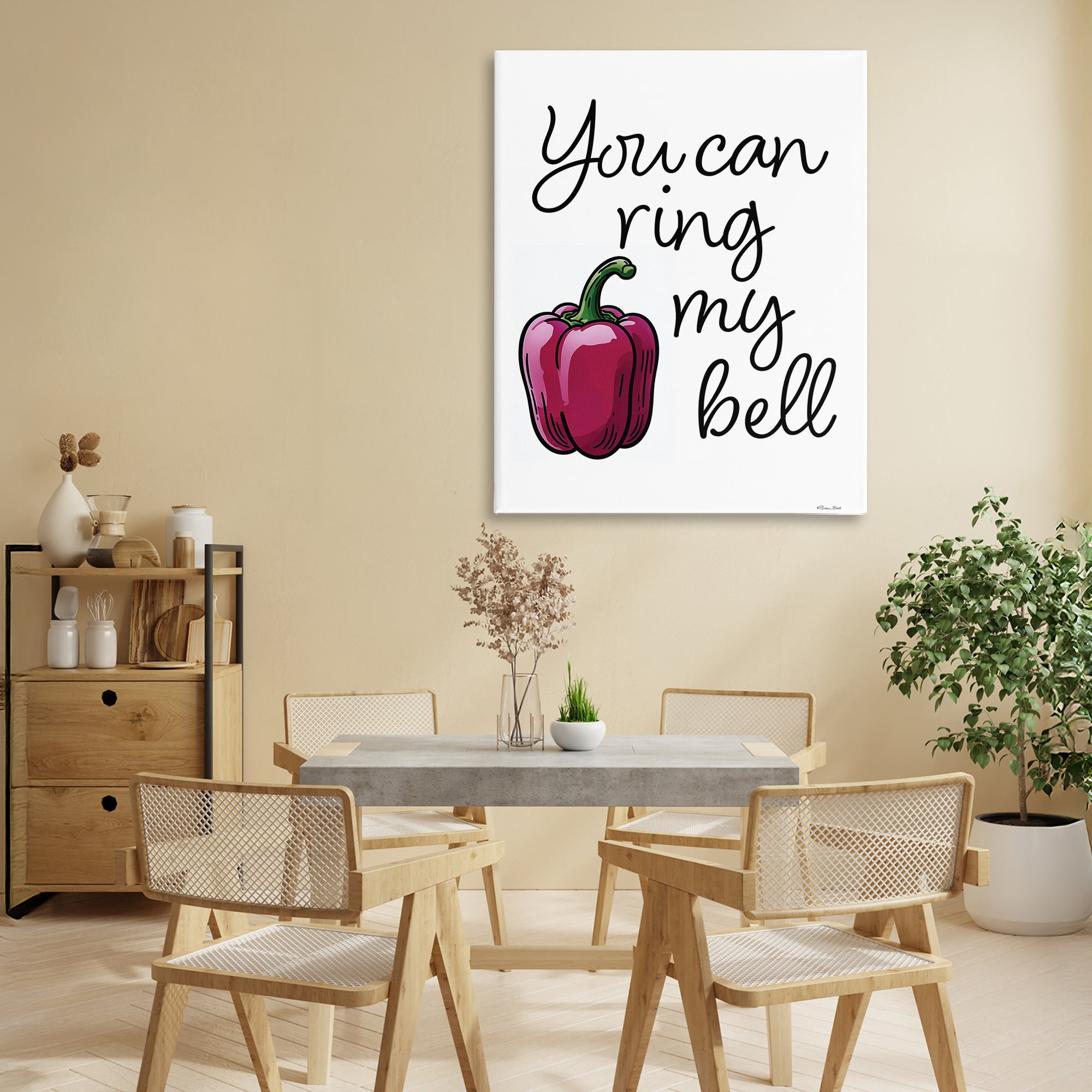 Stupell Industries Ring My Bell Pepper Canvas Wall Art, design by Susan Ball