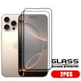 thumbnail image 1 of 4pcs For iPhone 16 Pro Max Glass iPhone 16 15 14 13 Pro Max Tempered Glass Full Cover Glue 9H Screen Protector iPhone 16 Pro Max, 1 of 7