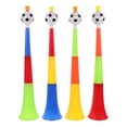 thumbnail image 1 of 4 piezas de juguetes de trompeta de plástico, bocina de fútbol retráctil Trompetas para juegos de carnaval, 1 of 5