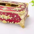 thumbnail image 3 of Pañuelos faciales decorativos cuadrados y rectangulares europeos creativos para baño A-rojo dorado, 3 of 3