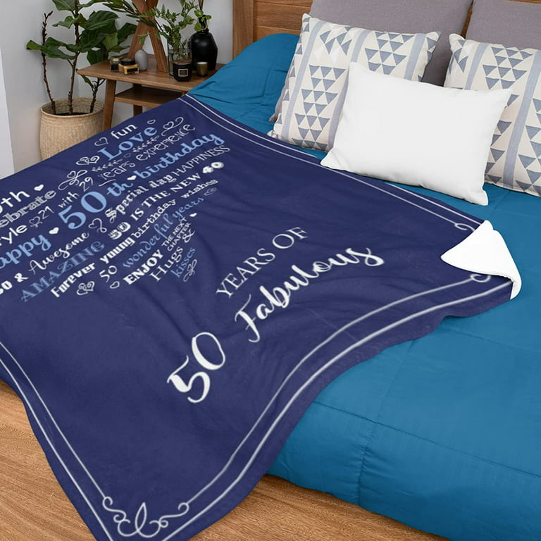 Mubpean 50th Birthday Gifts for Women - Blanket 60x50 - Gifts