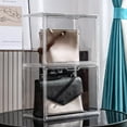 thumbnail image 3 of DEBGFS Purse Storage Box with Magnetic Door Dustproof Stackable Clear Wallet Clutch Storage Organizer for Purse Clutch Handbag,l, 3 of 8