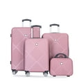 thumbnail image 2 of Tripcomp 11 Piece Hardshell Luggage Set, 20/24/28 Inch Carry On Spinner Suitcase with Packing Cubes Toiletry Bag, Lightweight Durable Travel Suitcase Smooth Rolling Wheels,Pink, 2 of 12