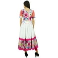 thumbnail image 4 of Bimba Women Long Designer Cotton Kurti Floral Print Kurta Dress Clothing, 4 of 7