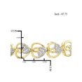 thumbnail image 4 of White Diamond Accent 14kt Gold Plated Brass Heart Bracelet, 7.75, 4 of 4
