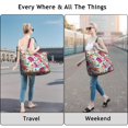 thumbnail image 4 of Flower Women's Large Weekend Travel Bag Moving Canvas Handbag Thick Double Layer Beach Weekend Travel Unisex Hospital Maternity Delivery with Toiletry Waterproof, 4 of 5